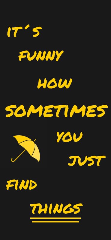 Text with Umbrella Icon