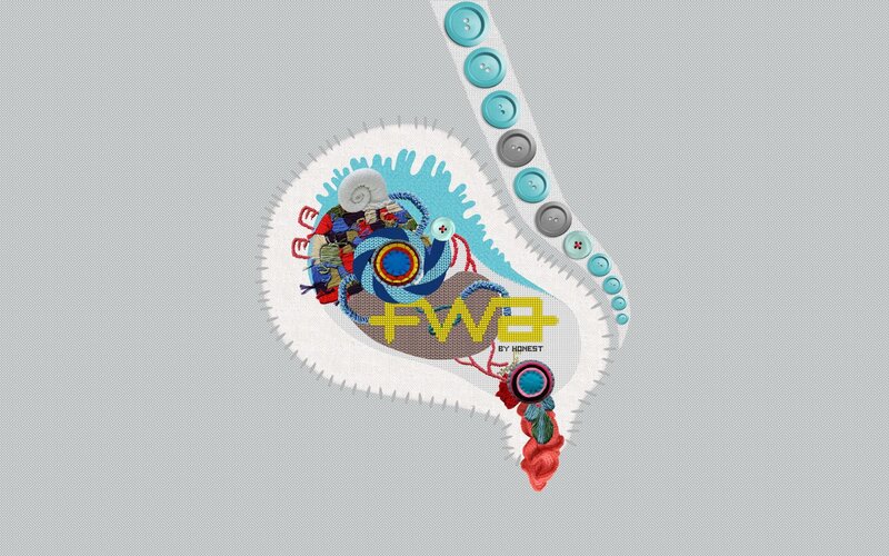 textile art with FWA logo