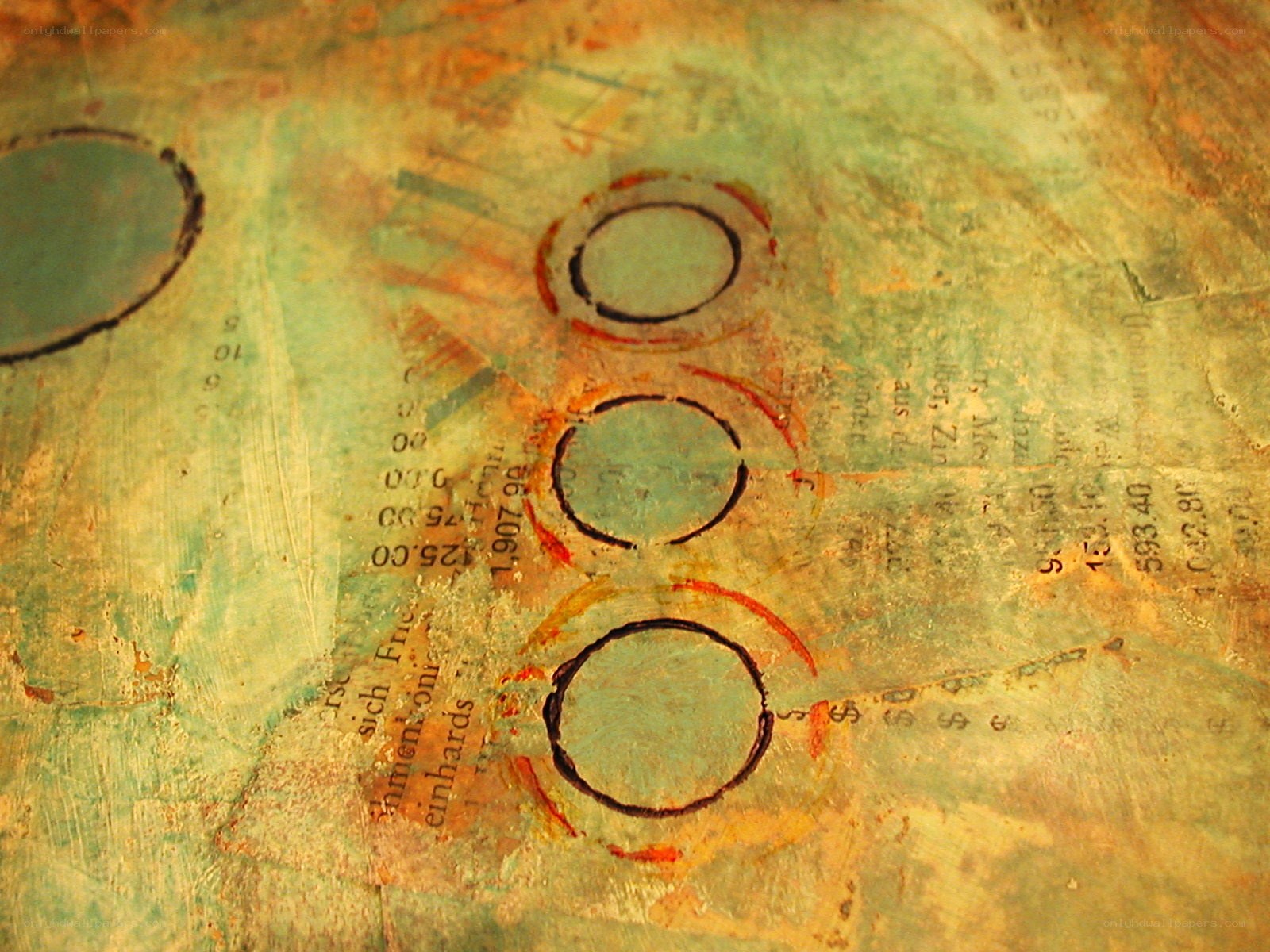 textured art with circles