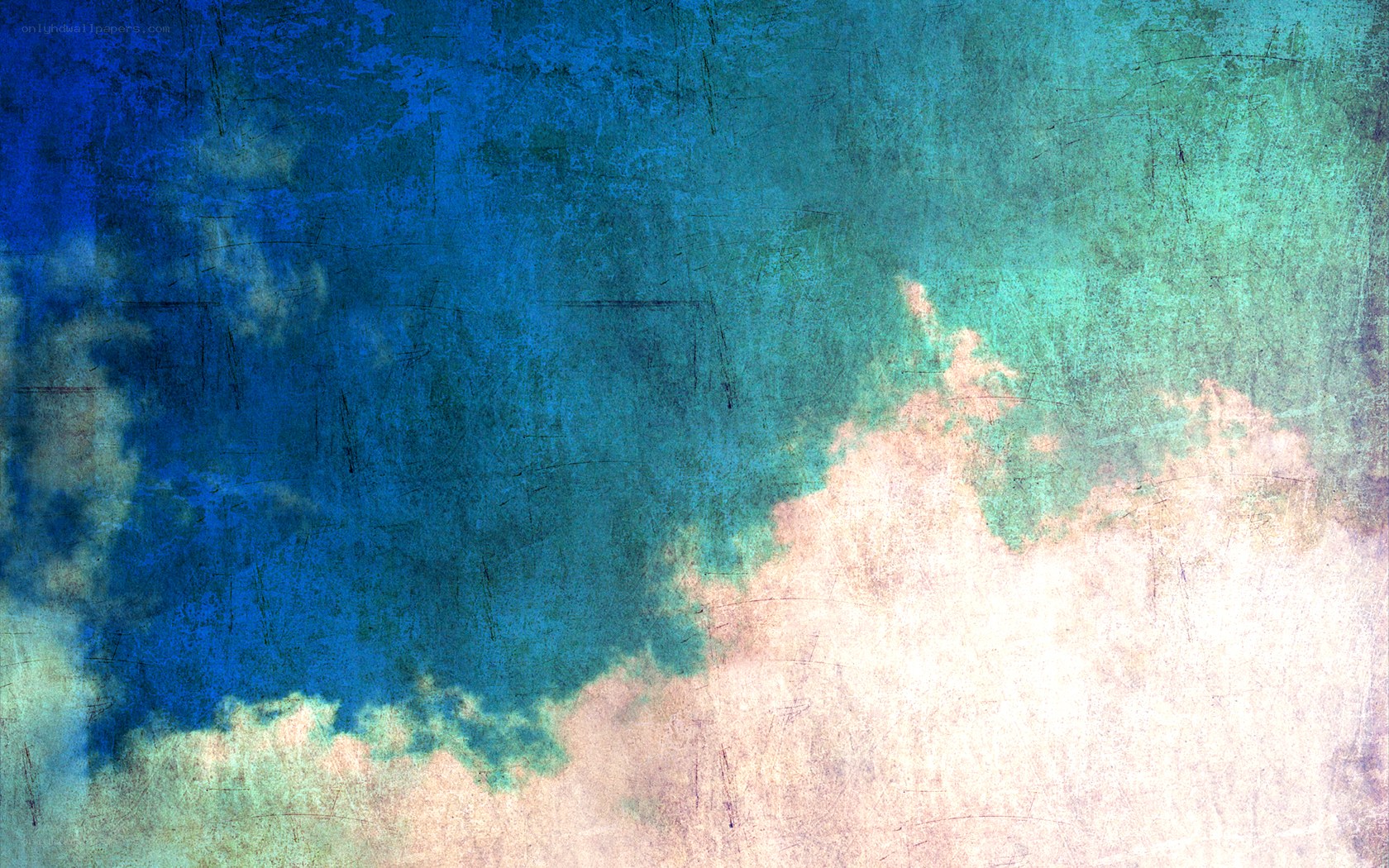 textured blue and green sky