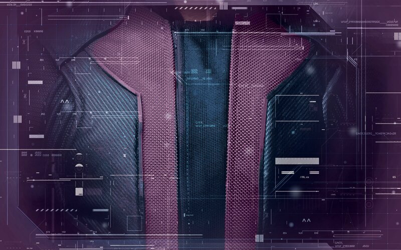 Textured Fabric with Digital Overlay