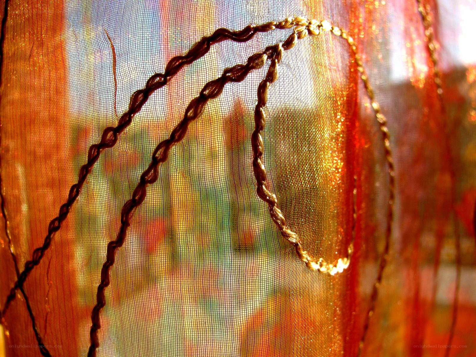 textured fabric with golden threads