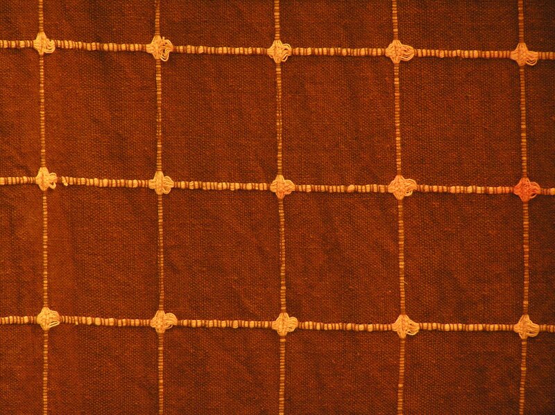 Textured Fabric with Grid Pattern