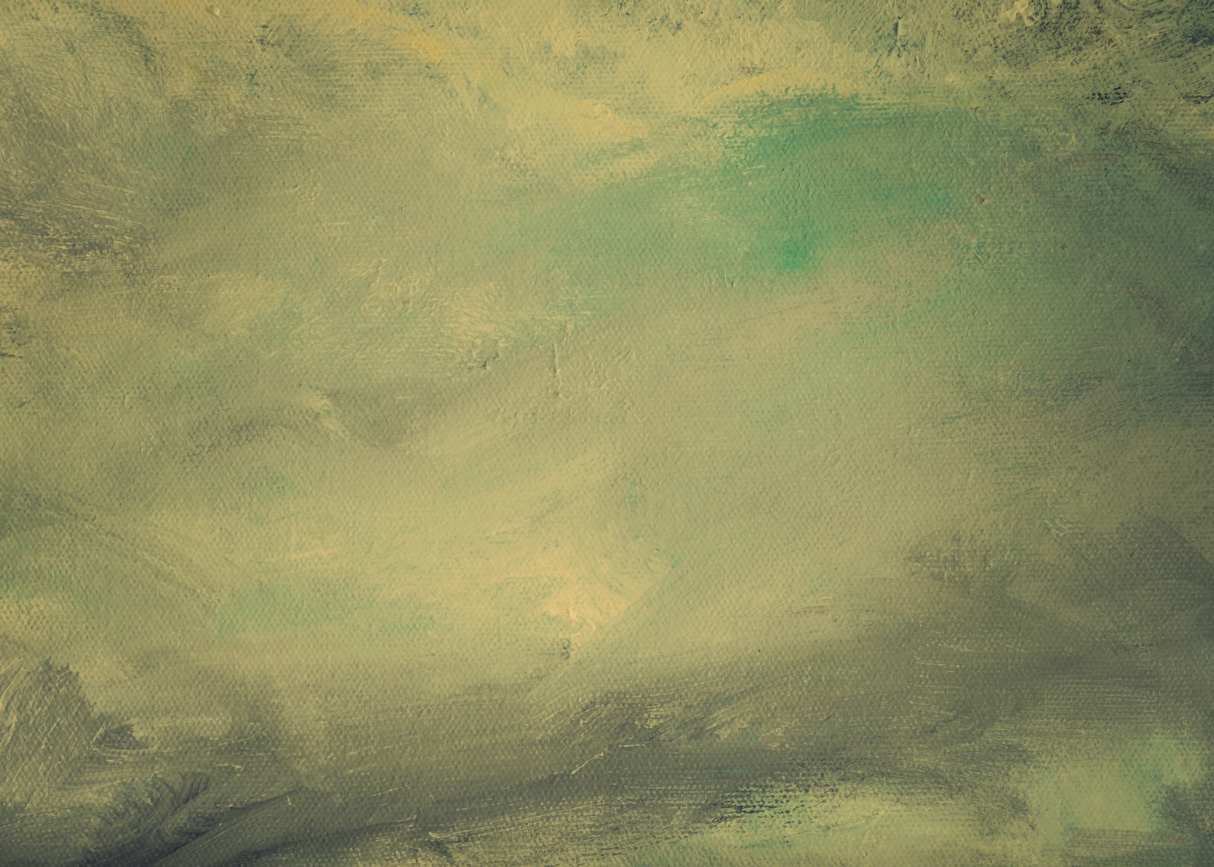 textured green abstract painting