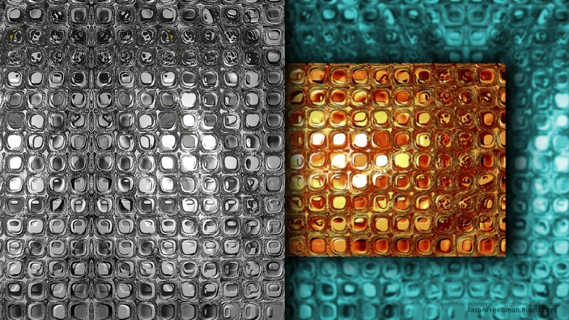 Textured Grid Pattern — Black