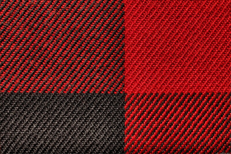 textured red and black fabric