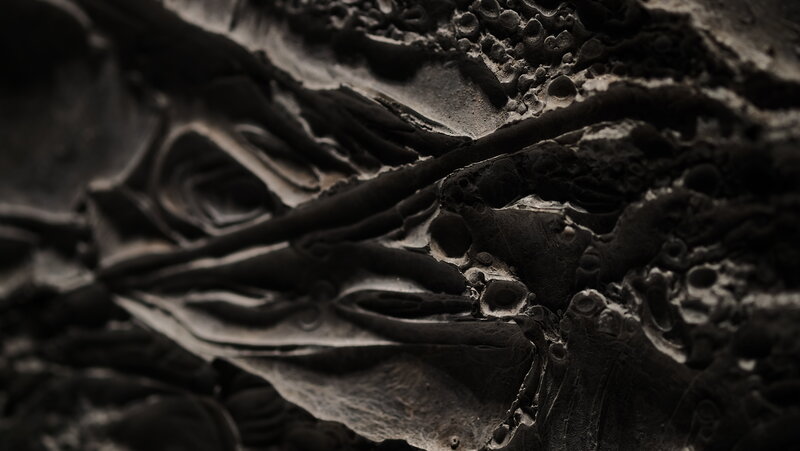 Textured Rock Surface — Black, Dark