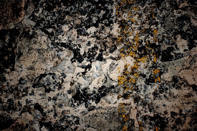 textured rock surface with lichen