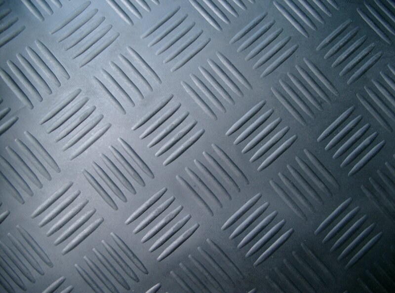 textured rubber mat surface