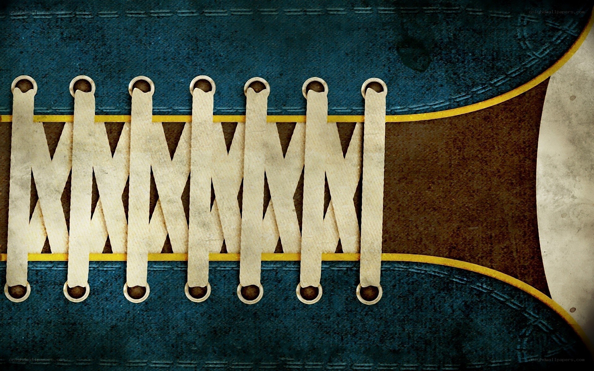 textured shoe lace design
