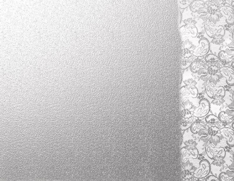 textured silver fabric with lace