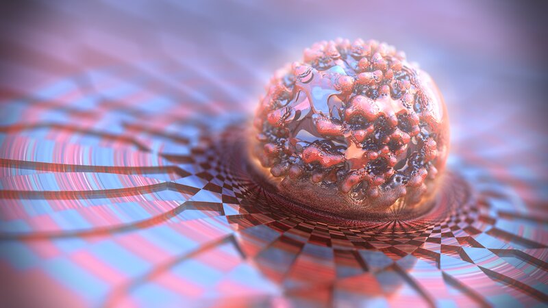 Textured Sphere on Patterned Surface