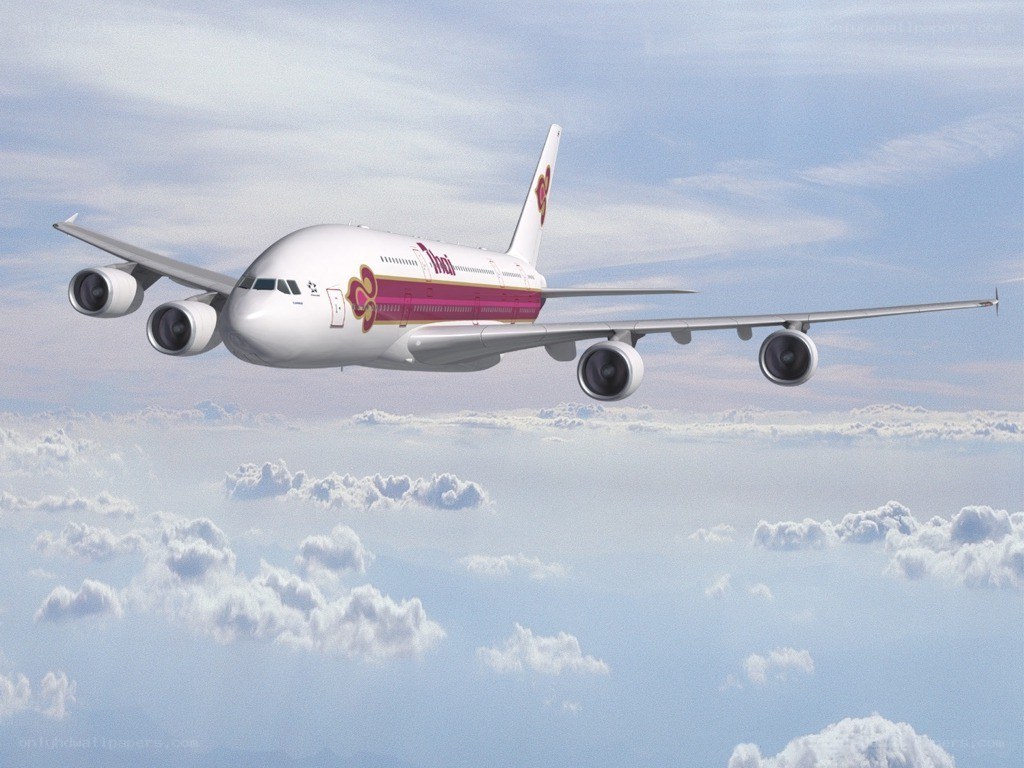 Thai Airways A380 in flight