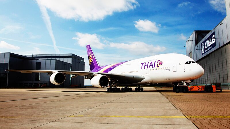 Thai Airways Airbus A380 at factory