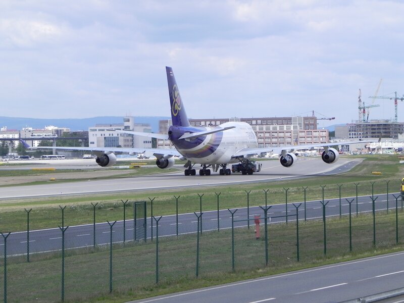 Thai Airways Boeing 747 on runway