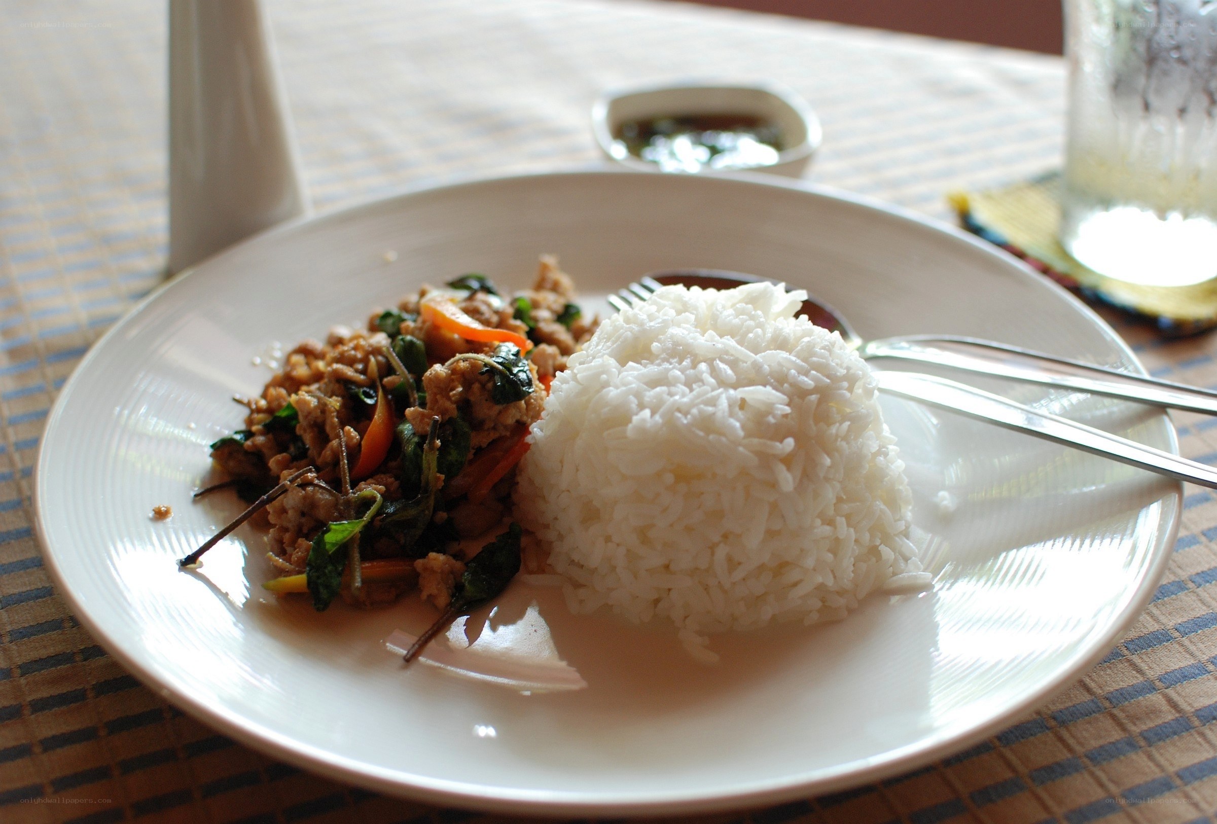 Thai basil chicken with rice