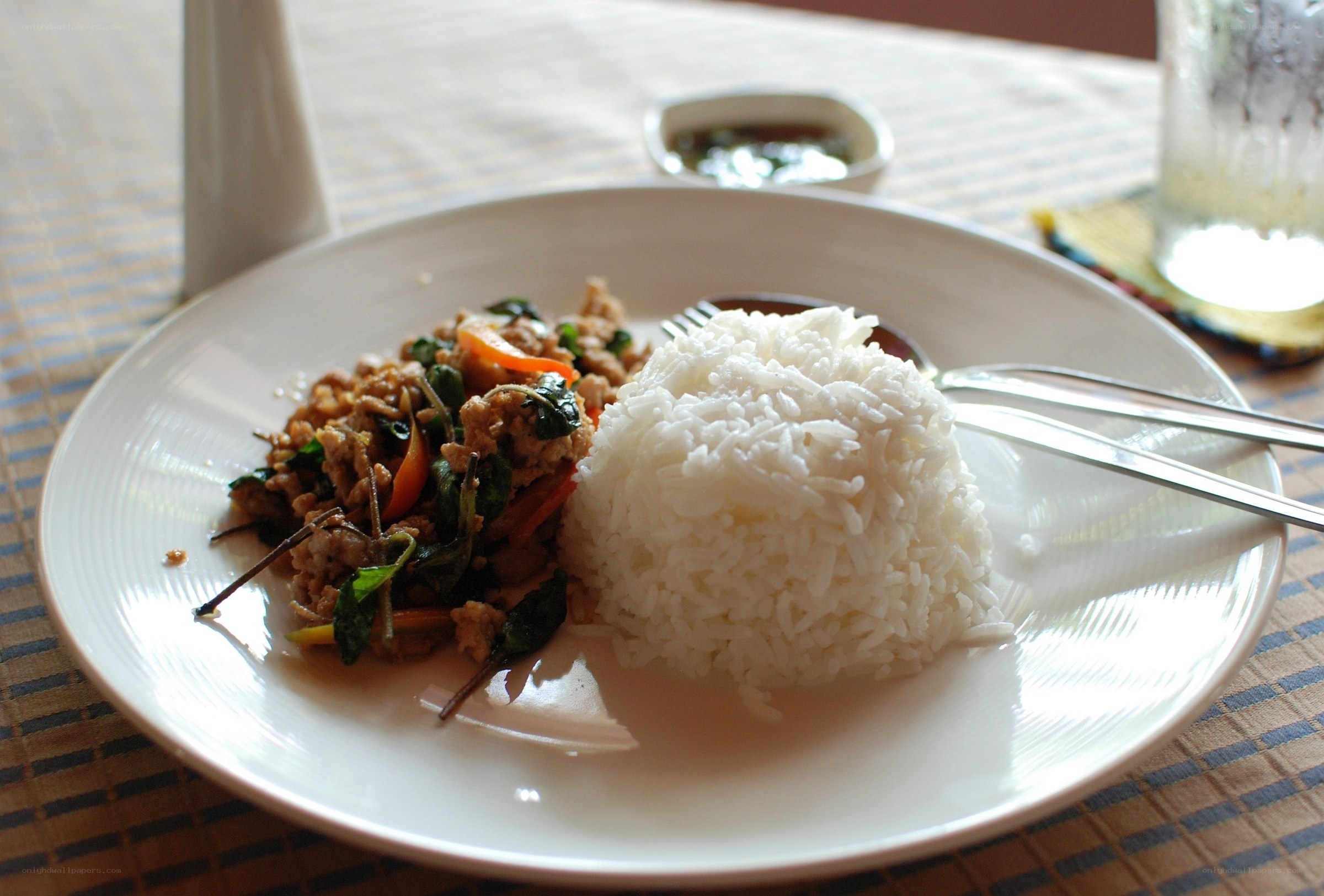 Thai basil chicken with rice