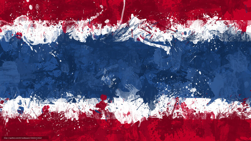 Thai Flag Splatter Art