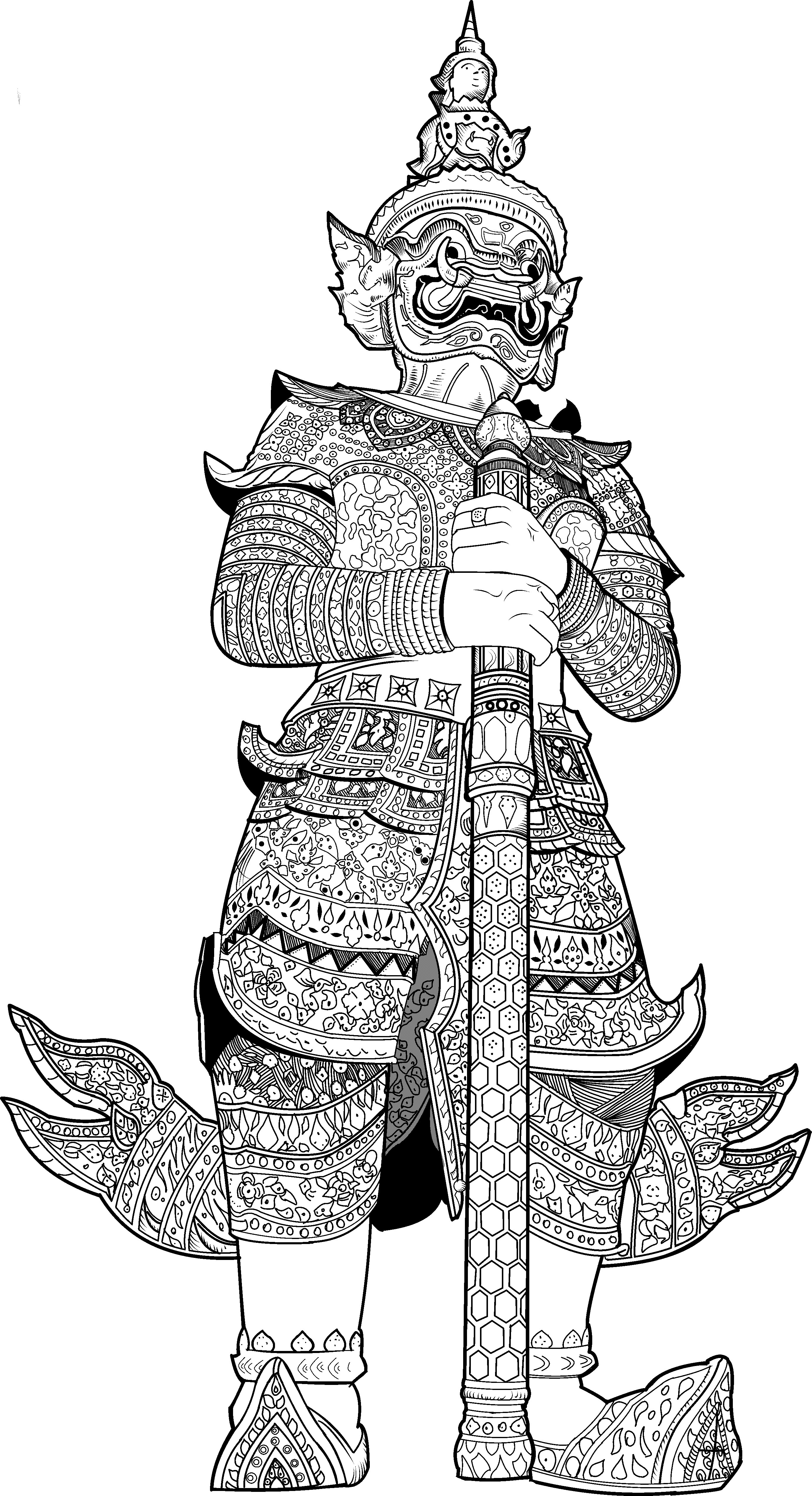 Thai guardian spirit warrior