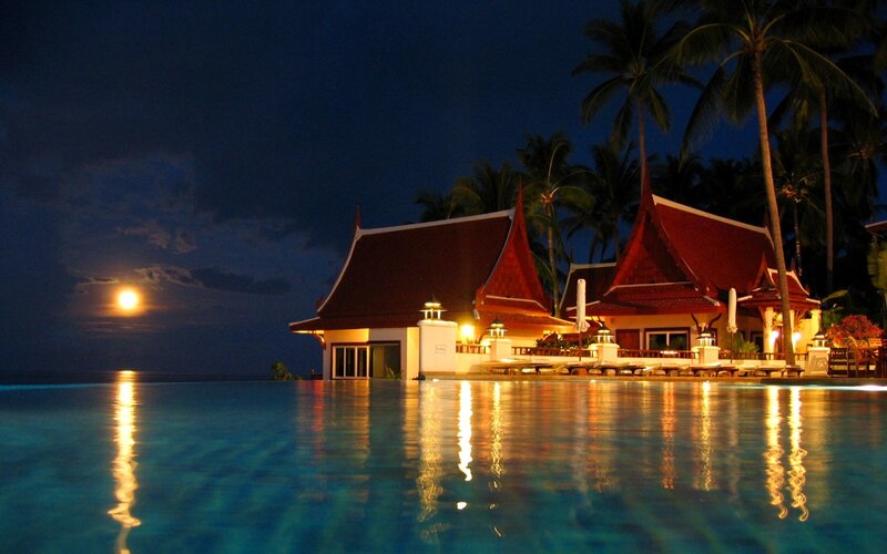 Thai-style Building at Night