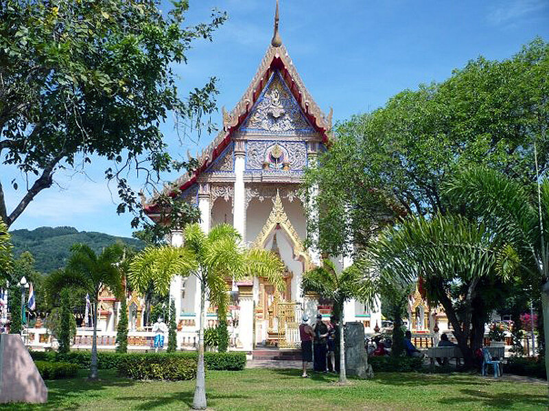 Thai Temple Building — Blue