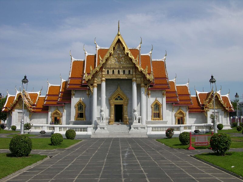 Thai Temple Building — White