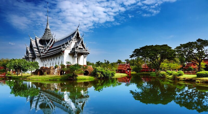 Thai Temple by Lake