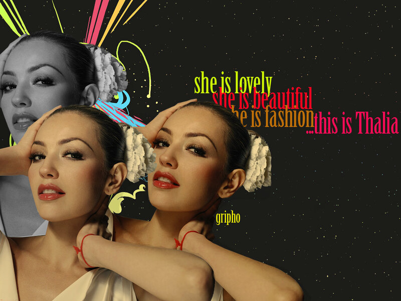 Thalia promotional collage