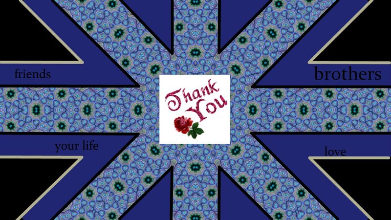 Thank You Card — Blue, Grateful