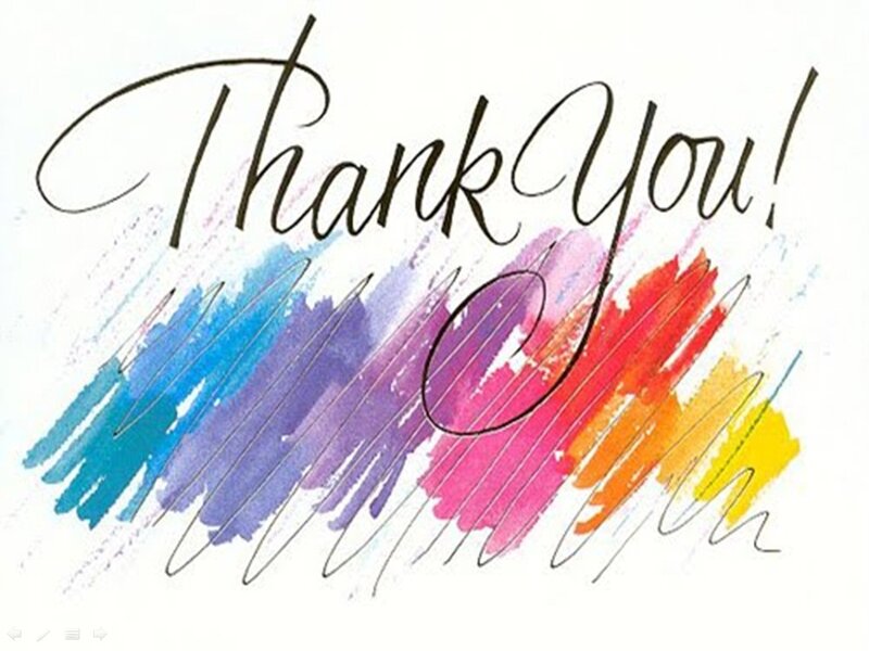 Thank You Card — Blue