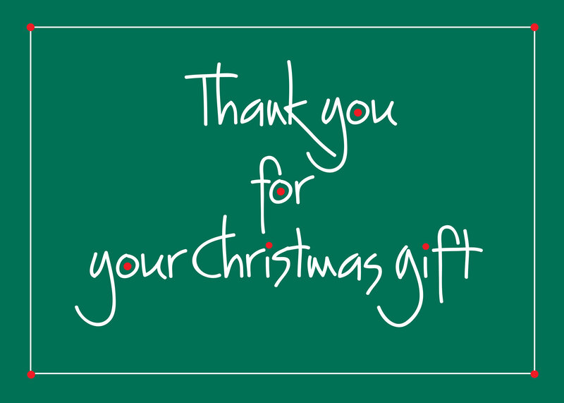 Thank You Card — Green, Grateful