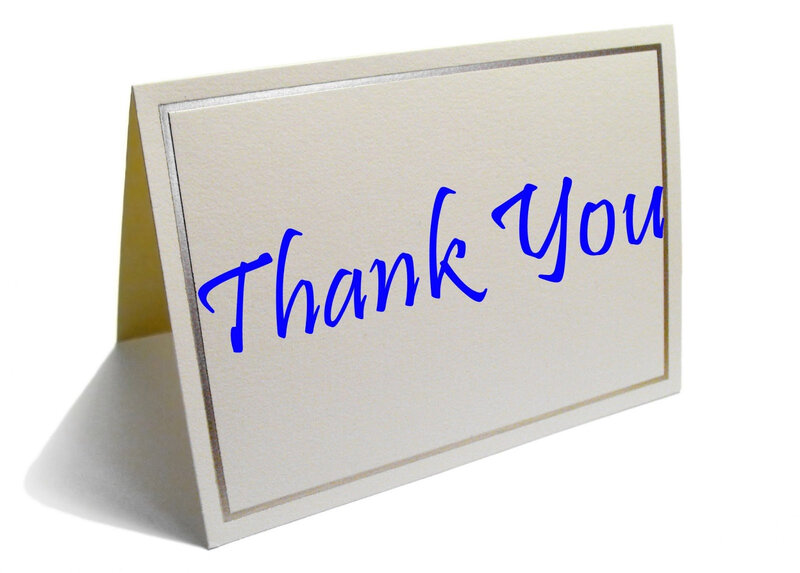 Thank You Card — White