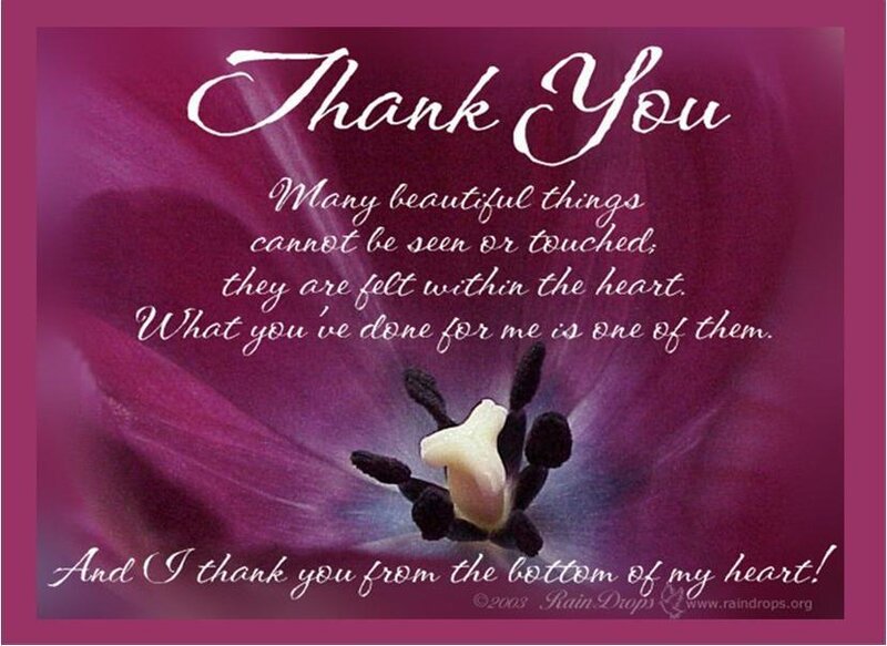 thank you card with flower