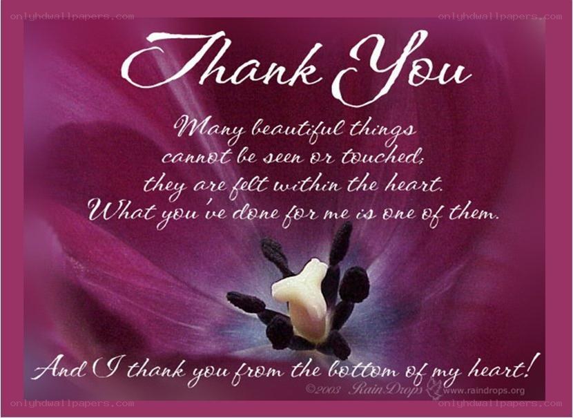 thank you card with flower