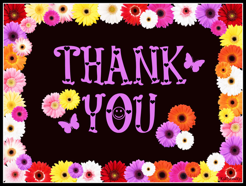 Thank You Card with Flowers