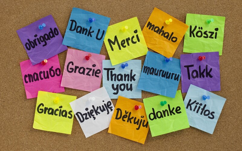 Thank you in many languages