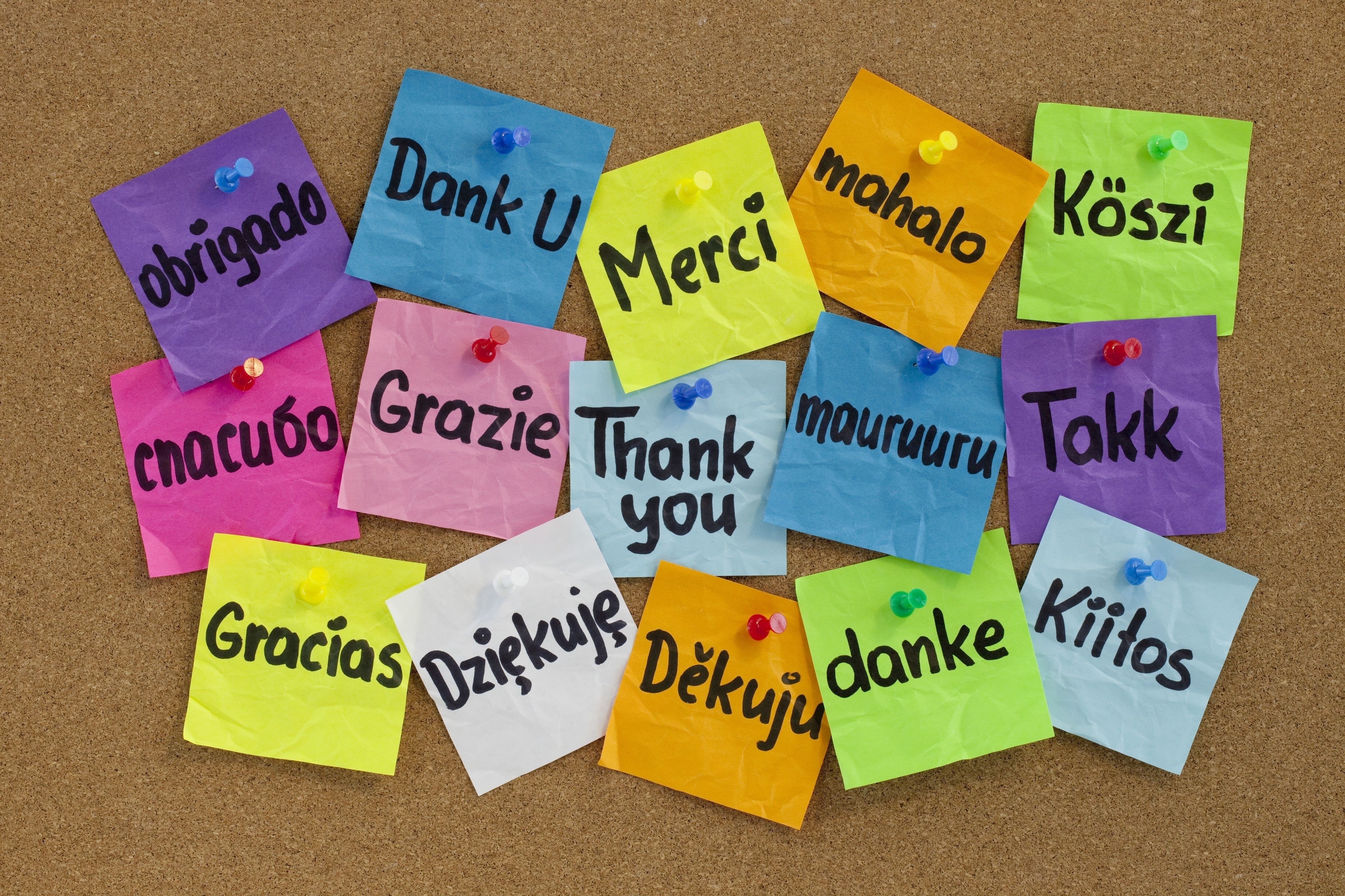 Thank you in many languages