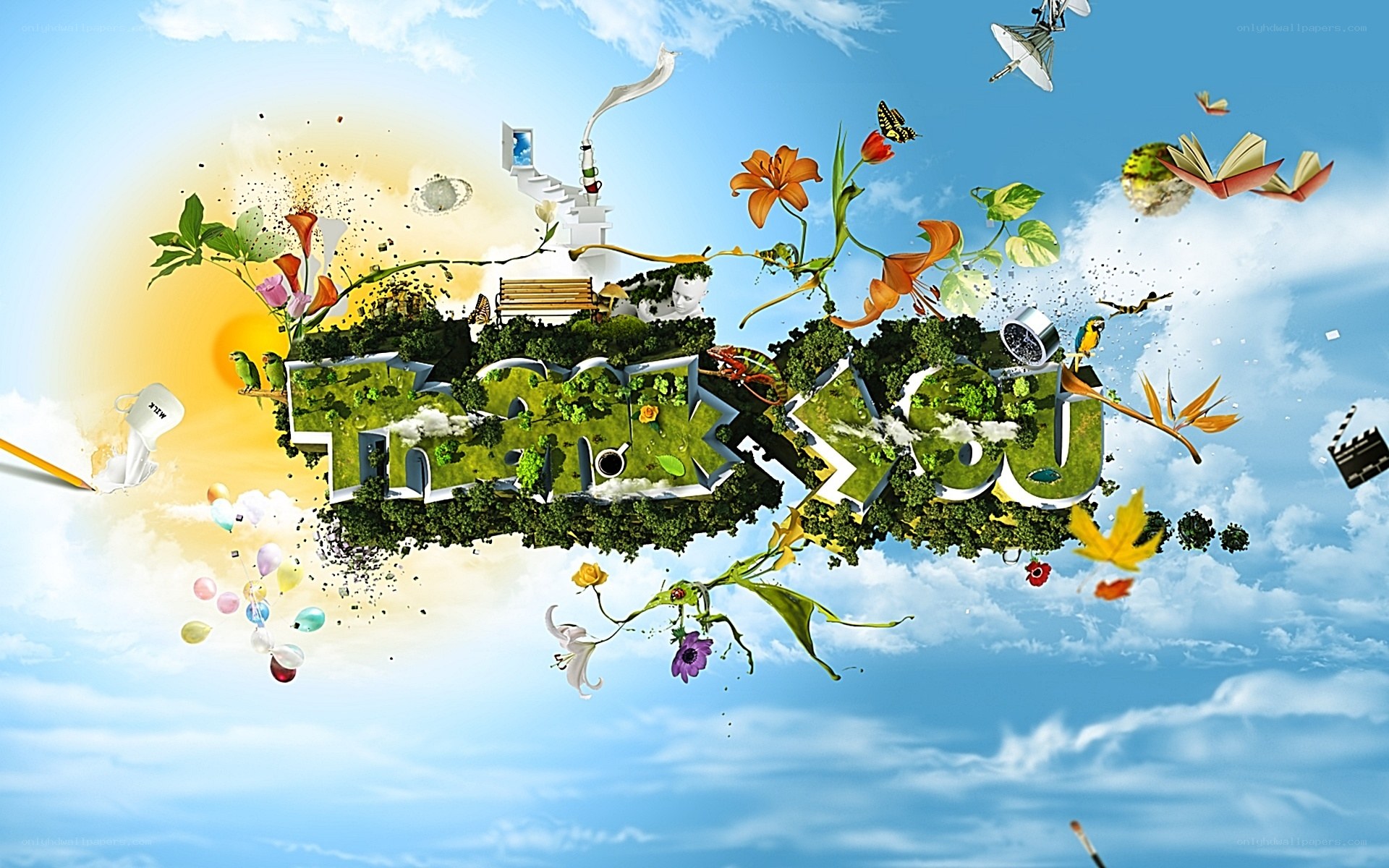 Thank you nature collage