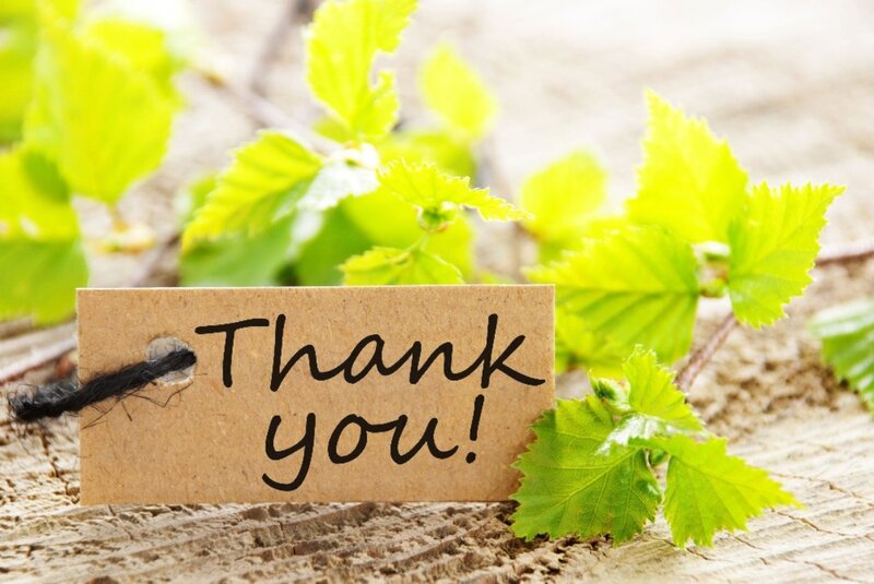 Thank You Tag with Leaves