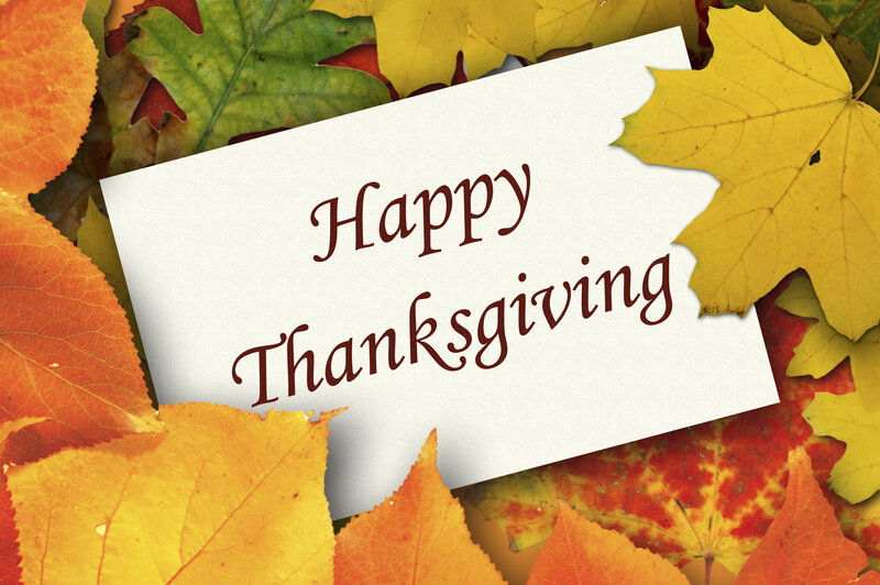 Thanksgiving Card with Leaves