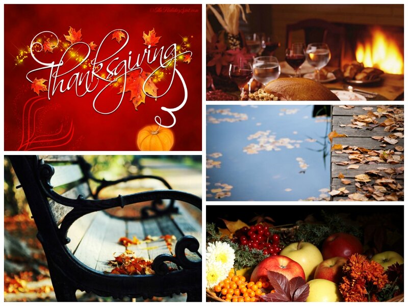Thanksgiving Collage — Red, Festive