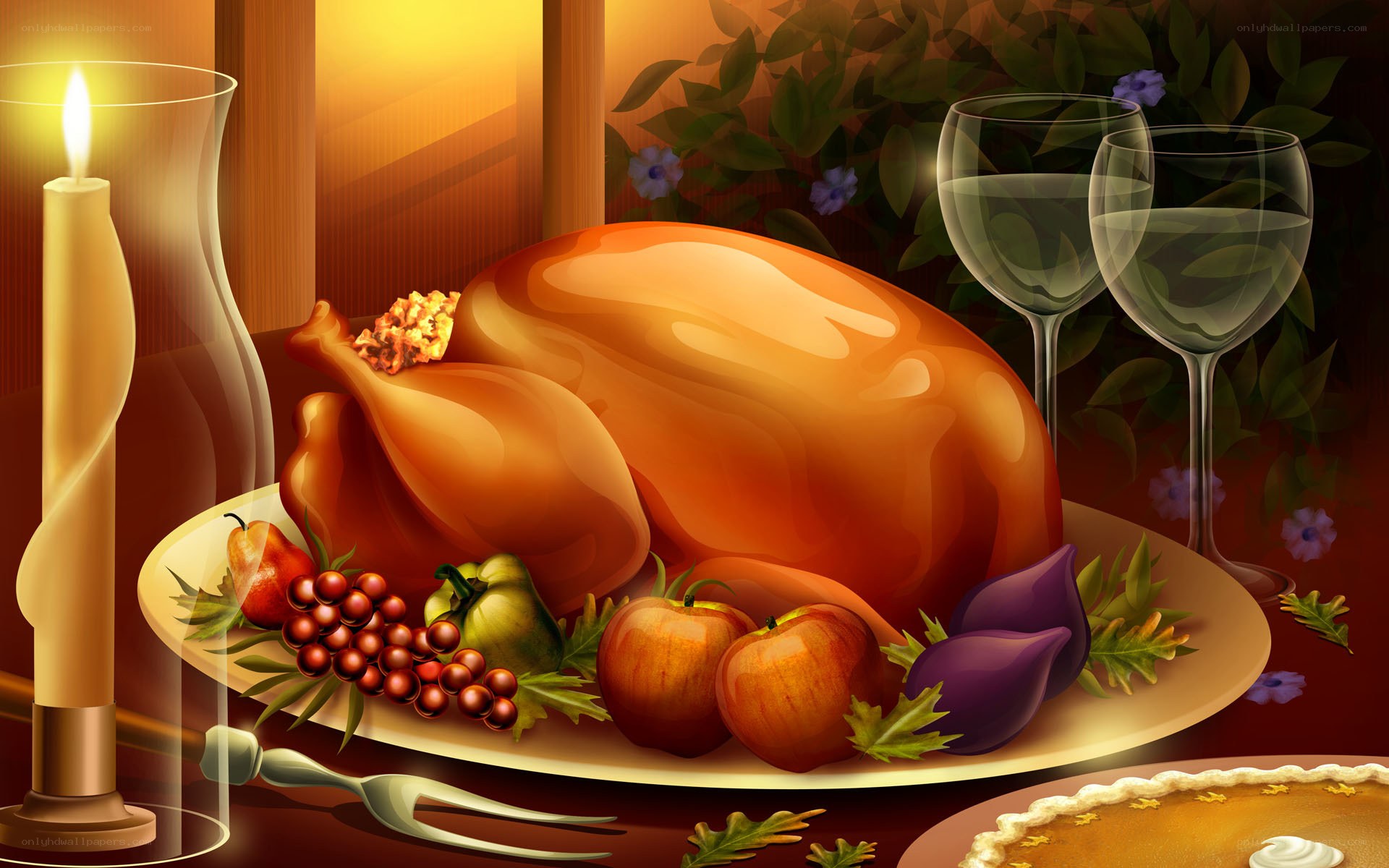 Thanksgiving feast illustration
