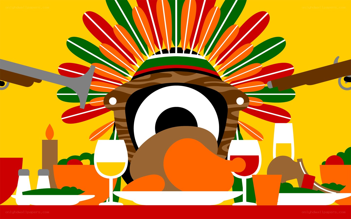 Thanksgiving feast illustration