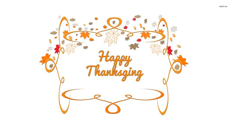 Thanksgiving Greeting Card — Orange, Festive