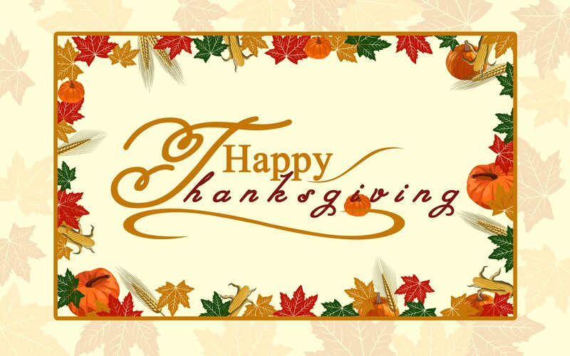 Thanksgiving Greeting Card — Orange