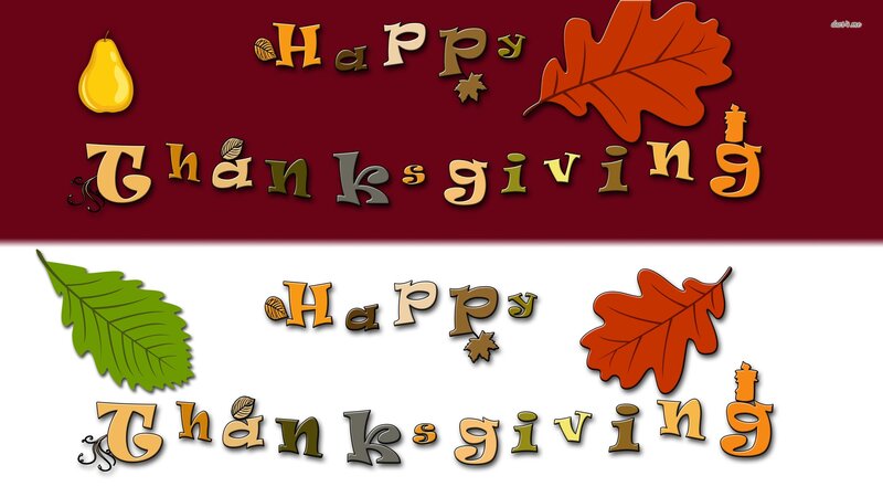 Thanksgiving Greeting Card — Red, Festive