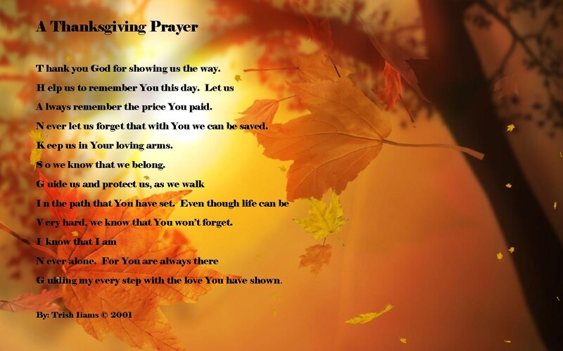 Thanksgiving Prayer Text