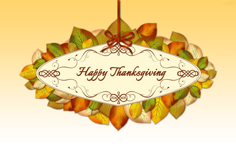 Thanksgiving Sign with Leaves