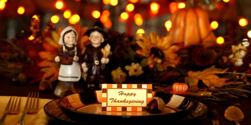 Thanksgiving Table Setting — Orange