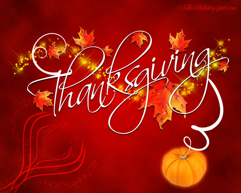 Thanksgiving Text with Leaves